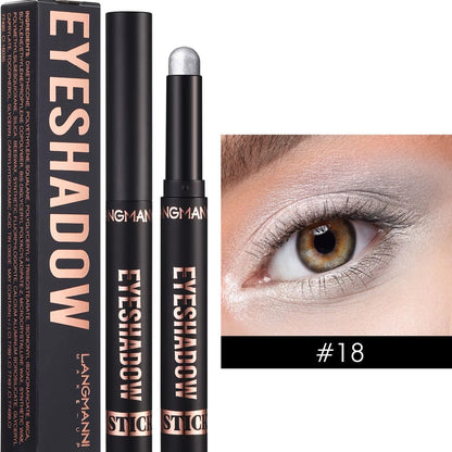 16 Color Pearl Eyeshadow Stick Waterproof Long Lasting Color Eyeshadow Face Highlight