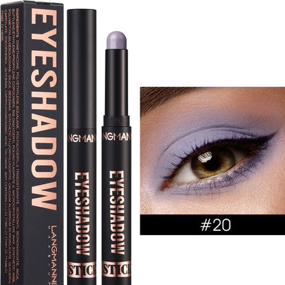 16 Color Pearl Eyeshadow Stick Waterproof Long Lasting Color Eyeshadow Face Highlight