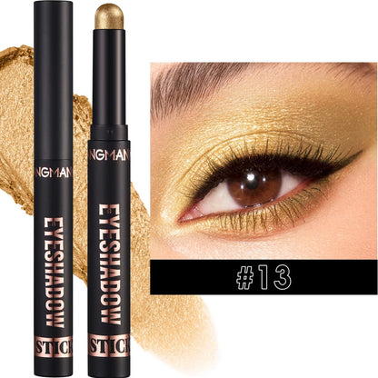 16 Color Pearl Eyeshadow Stick Waterproof Long Lasting Color Eyeshadow Face Highlight