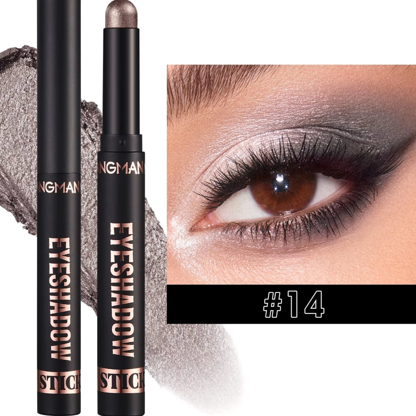 16 Color Pearl Eyeshadow Stick Waterproof Long Lasting Color Eyeshadow Face Highlight